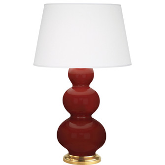 Oxblood Triple Gourd Table Lamp (237|OX40X)