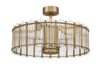 Reveal 24'' 4-Blade Ceiling Fan in Satin Brass w/ Clear Acrylic Blades; Integrated Light Kit; WiF (20|RVL28SB4-NWF)