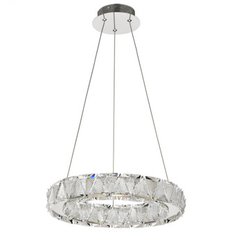 Asher; LED 15 Inch Pendant; Polished Nickel Finish; K9 Crystal (81|62/2441)