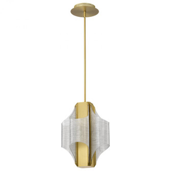 Idris; LED 4 Light Pendant; Vintage Brass Finish; Light Guide Panels (81|62/2412)