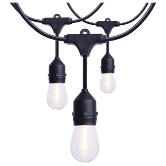 60 Foot LED String Light; 24-S14 Lamps; Medium Base; 2200K CCT; Black (27|S8032R1)