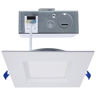 12 Watt LED Direct Wire Downlight; Slimfit; Smooth Baffle; 6 Inch; CCT Selectable; Square; Remote (27|S11873R1)