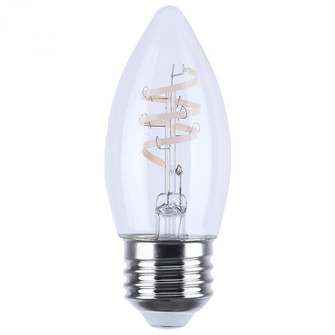 4 Watt B11 LED; Reminiscent; Flex Gray Coil Filament; E26; 2700K; 120 Volt (27|S12554)