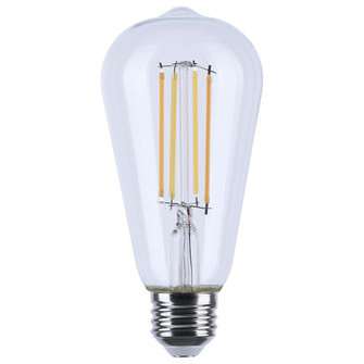 8 Watt LED ST19; 3000K-2000K Warm Dimming; Medium Base; Clear Finish (27|S12154)