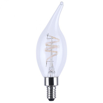4 Watt CA11 LED; Reminiscent; Flex Gray Coil Filament; E12; 3000K; 120 Volt (27|S11534)