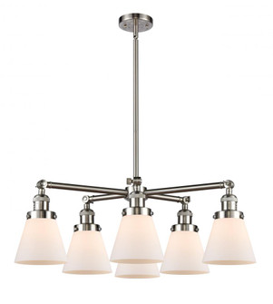 Small Cone 6 Light Chandelier (3442|207-6CR-SN-G61)