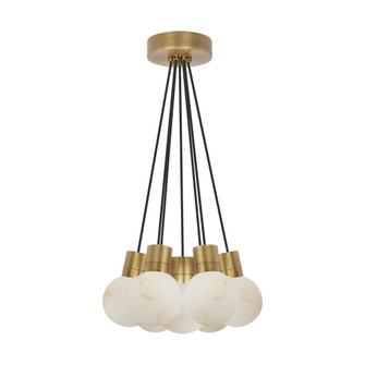 Mina Alabaster 7-Light Small Chandelier (7355|SLCH54327BHAB)
