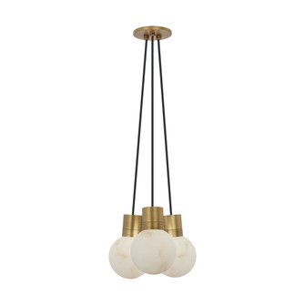 Mina Alabaster 3-Light Small Chandelier (7355|SLCH54227BHAB)