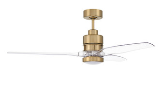 Sonnet 52'' 3-Blade Ceiling Fan in Satin Brass w/ Clear Acrylic Blades (20|SON52SB3-CAP-NWF)