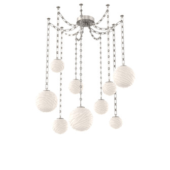 Gaia Round Chain 9pc Swag Multi-Pendant (1289|SNB0092-09-BS-WL-CH3-L3)