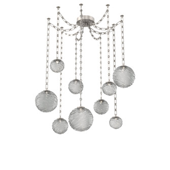 Gaia Round Chain 9pc Swag Multi-Pendant (1289|SNB0092-09-BS-S-CH3-L1)