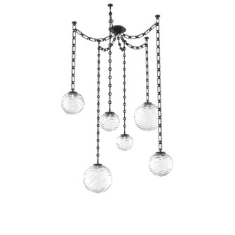 Gaia Round Chain 6pc Swag Multi-Pendant (1289|SNB0092-06-MB-C-CH3-L1)