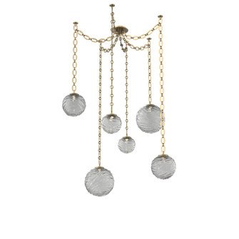 Gaia Round Chain 6pc Swag Multi-Pendant (1289|SNB0092-06-GB-S-CH2-L3)