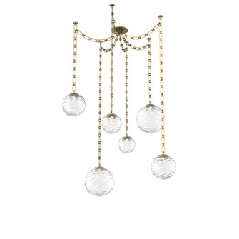 Gaia Round Chain 6pc Swag Multi-Pendant (1289|SNB0092-06-GB-C-CH3-L3)