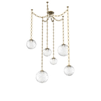Gaia Round Chain 6pc Swag Multi-Pendant (1289|SNB0092-06-GB-C-CH1-L1)