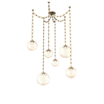Gaia Round Chain 6pc Swag Multi-Pendant (1289|SNB0092-06-GB-A-CH3-L1)