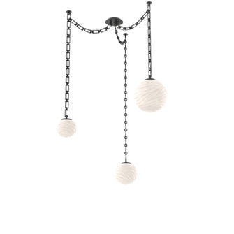 Gaia Round Chain 3pc Swag Multi-Pendant (1289|SNB0092-03-MB-WL-CH3-L3)