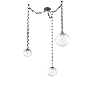 Gaia Round Chain 3pc Swag Multi-Pendant (1289|SNB0092-03-MB-C-CH1-L1)