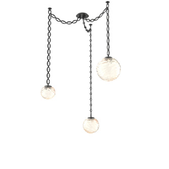 Gaia Round Chain 3pc Swag Multi-Pendant (1289|SNB0092-03-MB-A-CH2-L3)