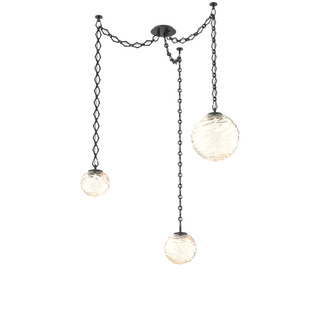 Gaia Round Chain 3pc Swag Multi-Pendant (1289|SNB0092-03-MB-A-CH1-L3)