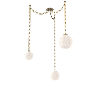 Gaia Round Chain 3pc Swag Multi-Pendant (1289|SNB0092-03-GB-WL-CH3-L3)
