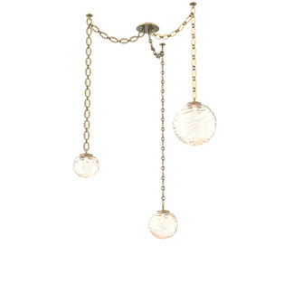 Gaia Round Chain 3pc Swag Multi-Pendant (1289|SNB0092-03-GB-A-CH2-L3)