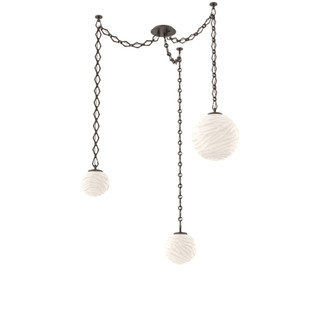 Gaia Round Chain 3pc Swag Multi-Pendant (1289|SNB0092-03-FB-WL-CH1-L3)