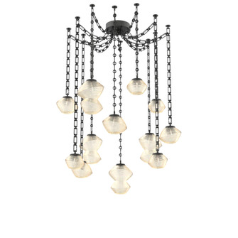 Mesa Round Chain 12pc Swag Multi-Pendant (1289|SNB0089-12-MB-A-CH3-L1)