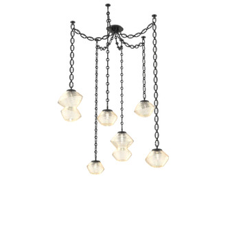 Mesa Round Chain 6pc Swag Multi-Pendant (1289|SNB0089-06-MB-A-CH2-L1)