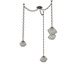 Mesa Round Chain 3pc Swag Multi-Pendant (1289|SNB0089-03-FB-S-CH1-L3)