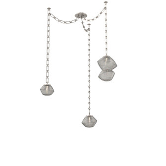 Mesa Round Chain 3pc Swag Multi-Pendant (1289|SNB0089-03-BS-S-CH3-L3)