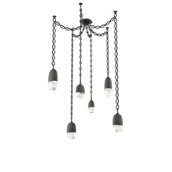 Pebble Round Chain 6pc Swag Multi-Pendant (1289|SNB0079-06-MB-PC-CH2-L3)
