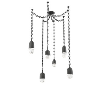Pebble Round Chain 6pc Swag Multi-Pendant (1289|SNB0079-06-MB-PC-CH1-L3)
