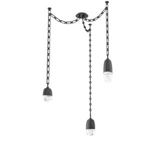 Pebble Round Chain 3pc Swag Multi-Pendant (1289|SNB0079-03-MB-PC-CH3-L3)