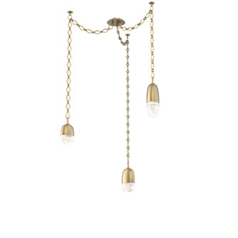 Pebble Round Chain 3pc Swag Multi-Pendant (1289|SNB0079-03-GB-PC-CH1-L3)