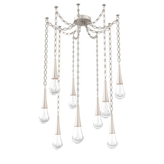 Raindrop Round Chain 9pc Swag Multi-Pendant (1289|SNB0078-09-BS-C-CH2-L1)