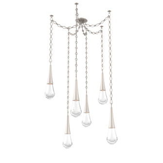 Raindrop Round Chain 6pc Swag Multi-Pendant (1289|SNB0078-06-BS-C-CH1-L1)