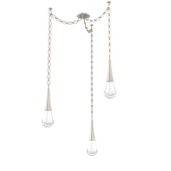 Raindrop Round Chain 3pc Swag Multi-Pendant (1289|SNB0078-03-BS-C-CH2-L3)