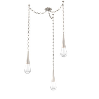 Raindrop Round Chain 3pc Swag Multi-Pendant (1289|SNB0078-03-BS-C-CH1-L1)