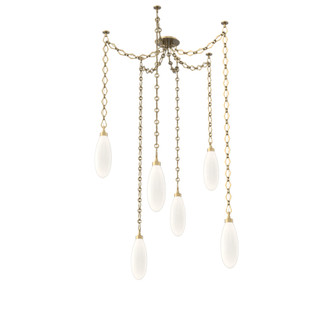 Fiori Round 6pc Swag Multi-Pendant Chain (1289|SNB0071-06-GB-WL-CH1-L3)