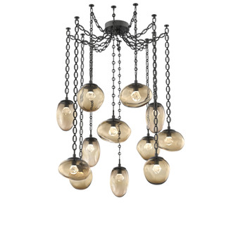 Cosmos Round 12pc Swag Multi-Pendant Chain (LED) (1289|SNB0069-12-MB-ZB-CH2-L3)