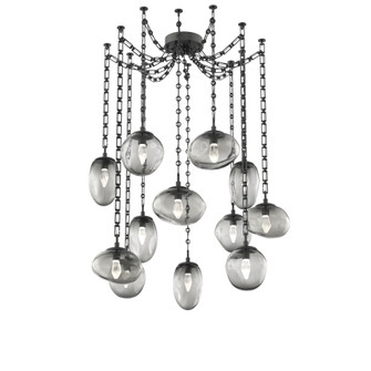 Cosmos Round 12pc Swag Multi-Pendant Chain (LED) (1289|SNB0069-12-MB-GS-CH3-L3)