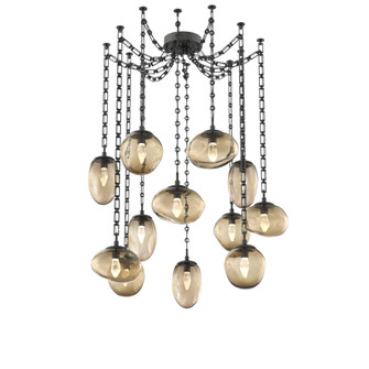 Cosmos Round 12pc Swag Multi-Pendant Chain (LED) (1289|SNB0069-12-MB-GB-CH3-L1)