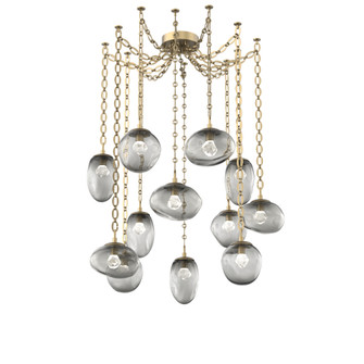 Cosmos Round 12pc Swag Multi-Pendant Chain (LED) (1289|SNB0069-12-GB-ZS-CH2-L3)