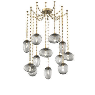 Cosmos Round 12pc Swag Multi-Pendant Chain (LED) (1289|SNB0069-12-GB-GS-CH3-L3)