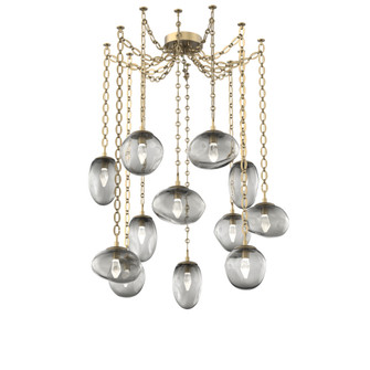 Cosmos Round 12pc Swag Multi-Pendant Chain (LED) (1289|SNB0069-12-GB-GS-CH2-L3)