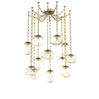 Cosmos Round 12pc Swag Multi-Pendant Chain (LED) (1289|SNB0069-12-GB-GA-CH2-L3)