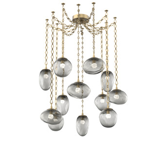 Cosmos Round 12pc Swag Multi-Pendant Chain (LED) (1289|SNB0069-12-GB-FS-CH1-L3)