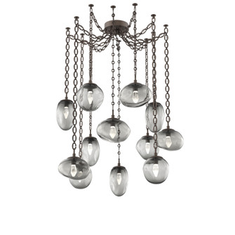 Cosmos Round 12pc Swag Multi-Pendant Chain (LED) (1289|SNB0069-12-FB-GS-CH2-L3)