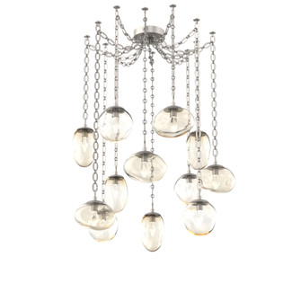 Cosmos Round 12pc Swag Multi-Pendant Chain (LED) (1289|SNB0069-12-BS-GA-CH2-L3)